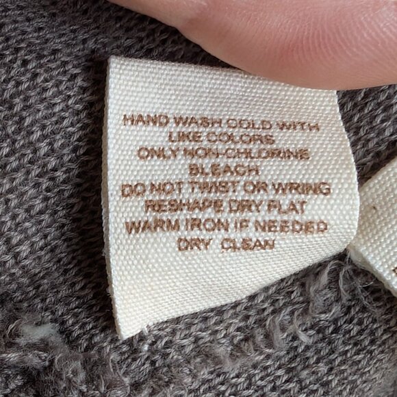 NWOT Free People Gray Double Breasted 3/4 Sleeve Cardigan Sweater Jacket Sz L - Picture 9 of 9